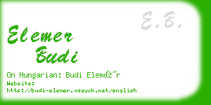 elemer budi business card